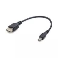 Kabel z rozgałęźnikiem USB GEMBIRD A-OTG-AFBM-03 (15 cm) Czarny