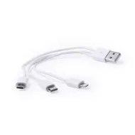 Kabel USB do Micro USB, USB-C i Lightning 145957 - Czarny