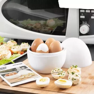 Naczynie do gotowania jajek do kuchenki mikrofalowej z przepisami - InnovaGoods