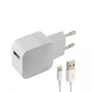 Ładowarka ścienna + kabel lightning MIFI 2.4A USB iPhone Biały